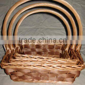 2016 hot sale wholesale hand weaving wick willow baskets F16-025