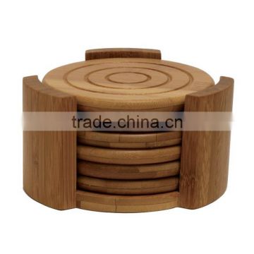 Aonong Bamboo Collection 7-Piece Coaster Set/Cup Coaster/Cup Mat