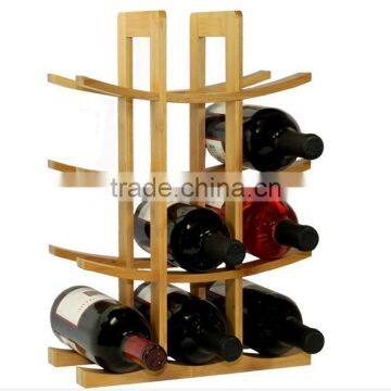 Hot Sale Eco-friendly Bamboo Wine Bottle Holder Bamboo Wine Rack photo-4