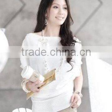 Silk/cashmere blended women pullover sweater