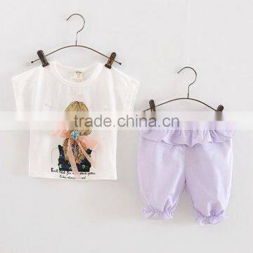 2017 Golden Clothing Manufacturers Overseas Accept Customized Baby Girl 2pcs Set Outfit photo-3