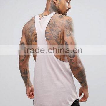 Cheapest High Quality New Design Summer Cool Custom Pink Gym Wear Comfortable 100% Cotton Fashion Men's Sport Burnout Tank Tops photo-2