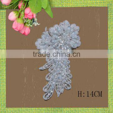 Factory directly sell cheap large sequin embroidery beaded lace applique