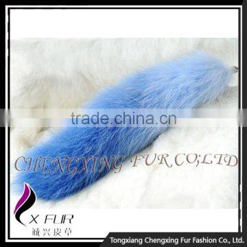 CX-R-25A China Best Selling High Quality Custom Cute Fox Fur Charm Keychain photo-2