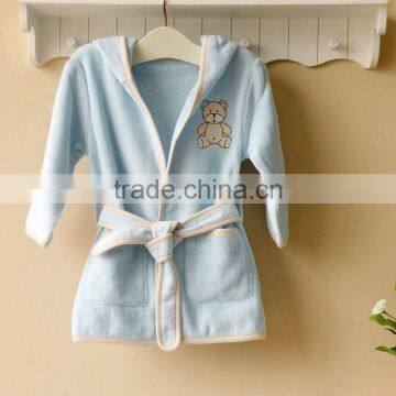 2012 baby clothes 100% cotton embroider bathrobe