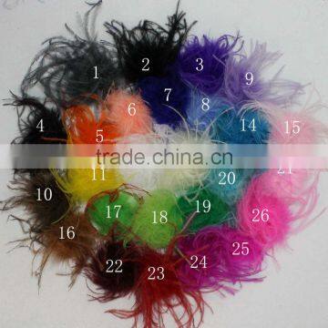 China wholesale multicolor hair accessories or clothes decotation curly ostrich feather