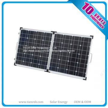 Folding Mono Solar Panels 100W 50W*2pcs with Bracket