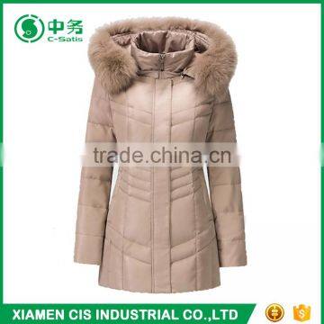 2017 New Arrival Winter Windproof Slim Fit Hooded Womens Parka Jacket photo-2