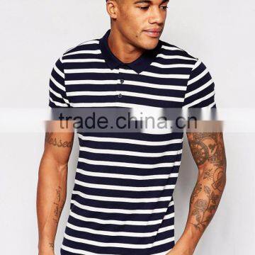 New Arrival Wholesale Price Summer Casual 180g 100% Cotton Custom Short Sleeve Stripe Mens POLO Shirt photo-5