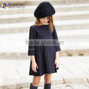 Winter Latest Frocks Designs Boutique Fashion Princess Girls Cotton Ruffle Party Dress