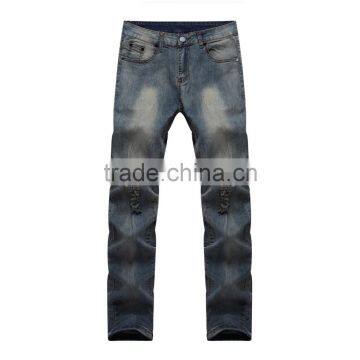 2016 Hot Men's Fashion Men's Jeans Biker Jeans Hole Personality Male Personality Pants Beggar