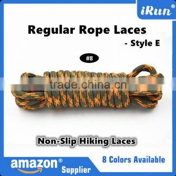 Top Sale Non-Slip Hiking Laces for Boots & Sports Shoes - Custom Hikers Rope Yeezy Laces With Retail Packaging - Blue/Grey/Gray photo-4