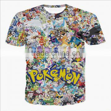 Customized bank printed Pokemon Go Print T Shirt appearl