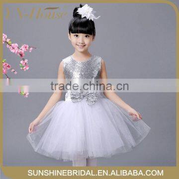 Free Shipping New Model One Piece Party Dress Cotton Frock Designs Girl Fancy Flower Dress photo-2