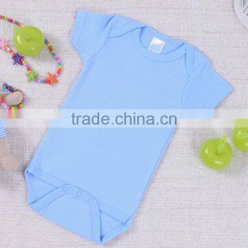 Wholesale Baby Cotton Romper Short Sleeve Plain Baby Onesie photo-4