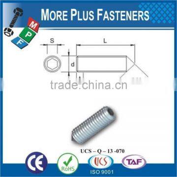 Made in Taiwan DIN 914 Cone Point Grub Screw DIN 914