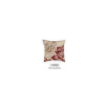 Customized Herbs Embroidered Decorative Pillows Comfortable For Living Room
