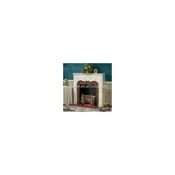 indoor sandstone fireplace