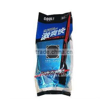 Japan Cooling, Refresh Sheet for Face --- Menthol & Talc contained --- 50sheets wholesale