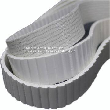 4.8mm PVC White Saw Tooth Types Small Conveyor Belt Factory For Inclined Belt Conveyor Design PB-W48/H