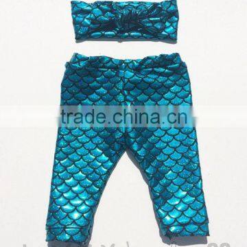 Baby Toddler Girls Little Mermaid Leggings Mermaid Pants Mermaid Capris photo-5