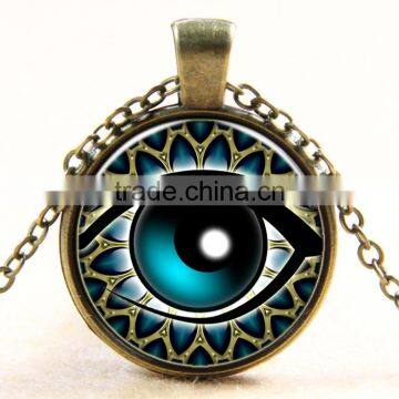 XP-TGN-HE-128 Newest Evil Eye Gemstome Colorful Time Gem Necklace With Popular Accessories