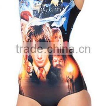 2013 New SEXY Womens European FIRST-YEAR SWIMSUIT One Piece Digital Print Backless Wetsuit