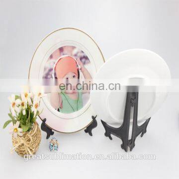 Sublimation Ceramic Gold Rim Decorative Plates