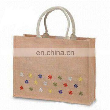 popular design environmental firm portable jute shopping bag