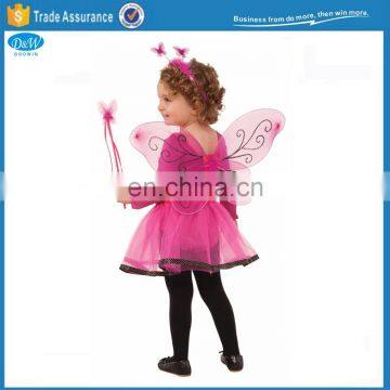 Kids Hotpink Fairy Butterfly Tutu Wings Costume Set for Party Dressup