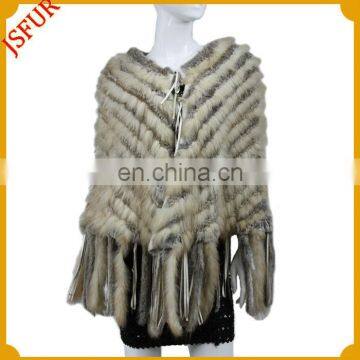 2016 Women's fashion cheap wholesale rabbit fur and raccoon fur shawl