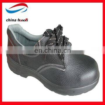 cheap leather safety shoe/black steel safety shoes