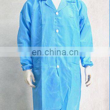 Antistatic ESD Clean room polyester clothing overcoat