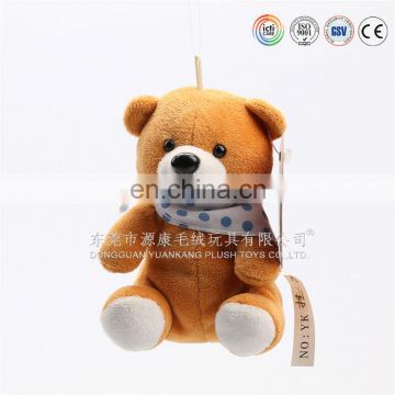 custom high quality teddy plush bear keychain