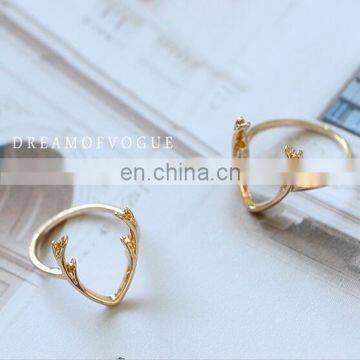 Hot selling alloy antler couple rings China suppliers