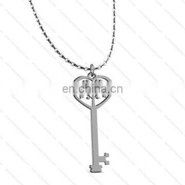 New Arrival stainless steel 316 engravable charms, key heart engraved pendant/ pendant key