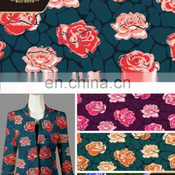 Custom printed polyester air layer scuba knit fabric design