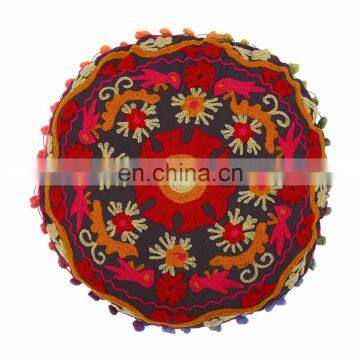 Indian Cotton Cushion Cover Suzani Embroidered Decorative Pillow Case Home Decor