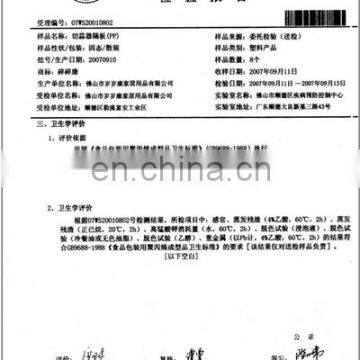 Inspection report from Hygiene authority of Food C