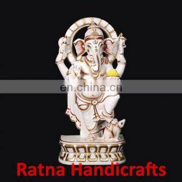 Ganesh Figurine Marble Statue D025