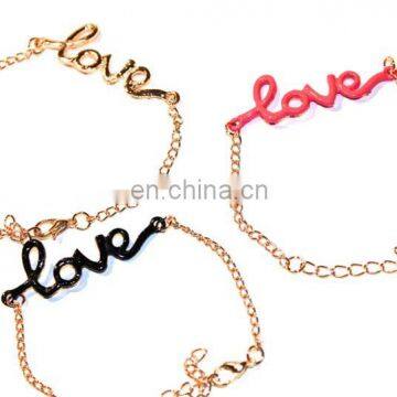 Fashion charm bracelet with various charms,love peace charm