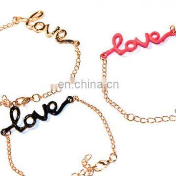 Fashion Charm Bracelet With Various Charms,love Peace Charm