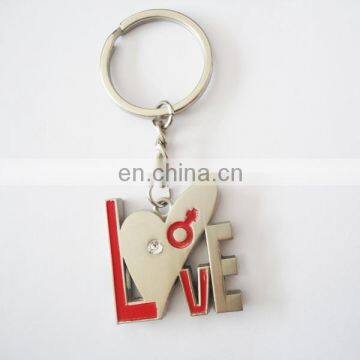 Hot saling key chain/key ring metal keyrings love forever for souvenir promotional products