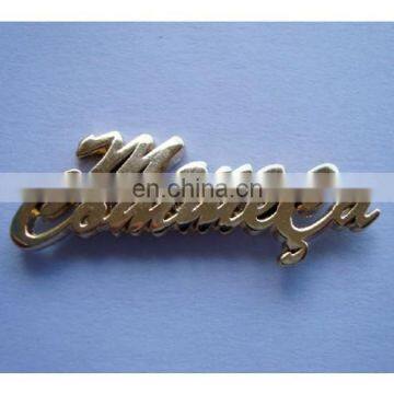 gold metal logo plate/metal name plate