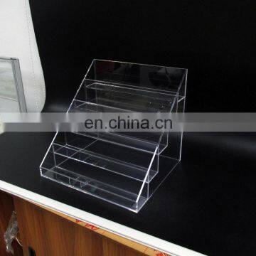 China made acrylic plastic custom design transparent nail salons cosmetics receive aircraft exhibition