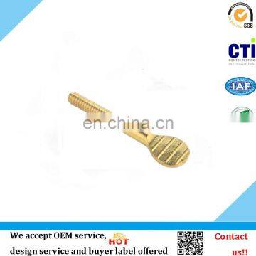 Brass half threaded screw and fastener for electronic products, oval head thumb screw spade thumb screw