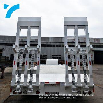 Made in china gooseneck low platform semi low flatbed trailer lowbed truck trailer for sale