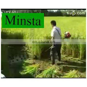 Gasoline mini paddy rice cutting machine/manual cutting machine