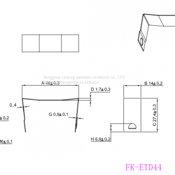 Custom U-Shape Stainless Steel FK-ETD44 Interlocking Steel Clamp, ETD34, ETD54 Magnetic Core Clip