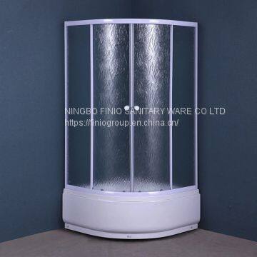 simple shower enclosure/sliding door/sector shape/high tray C1102 M3